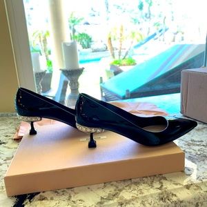 Miu Miu  black cute shoes new in a box.  Size 35